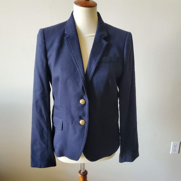 J Crew Womens Schoolboy Wool Blazer Size 8